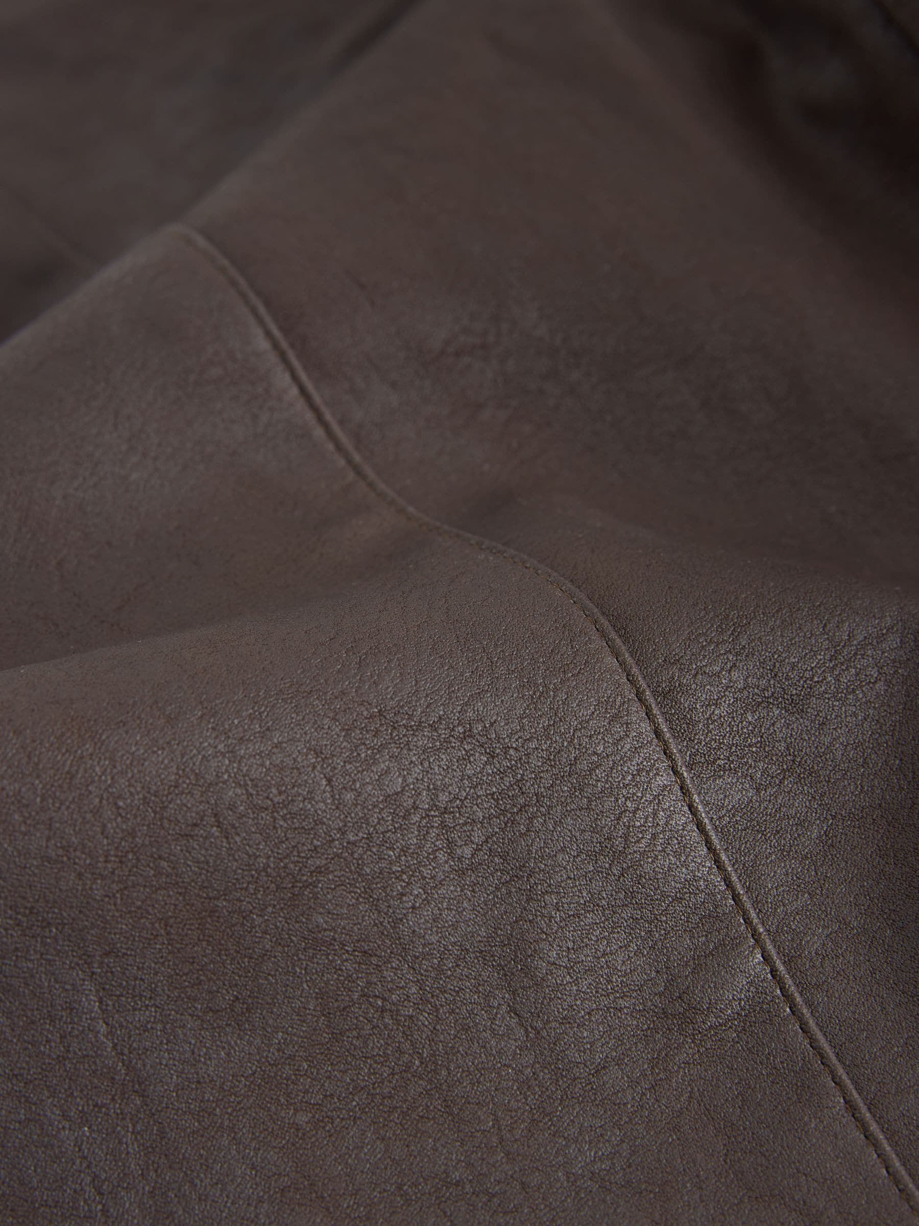 Chocoladebruin - Faux Leather Flared Trousers