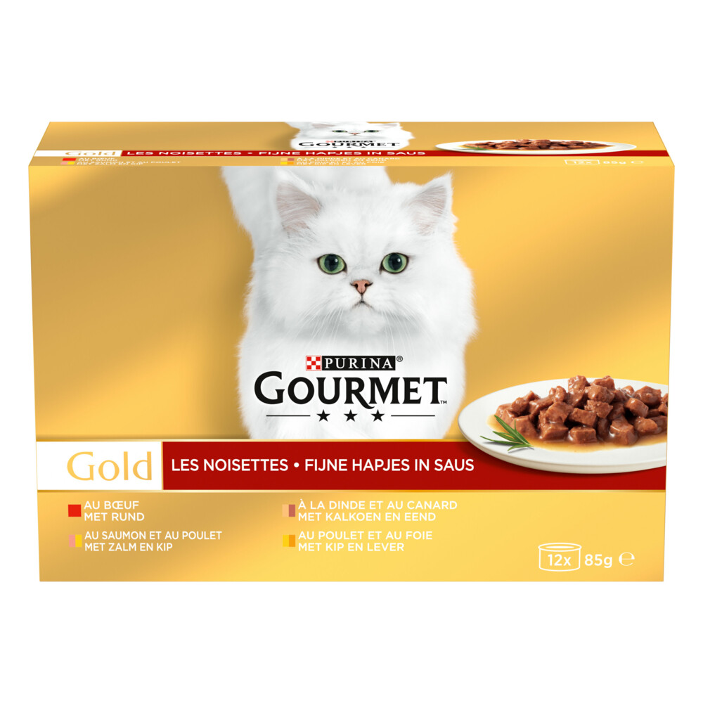 Gourmet Gold Multipack Fijne Hapjes Rood12 x 85 gr