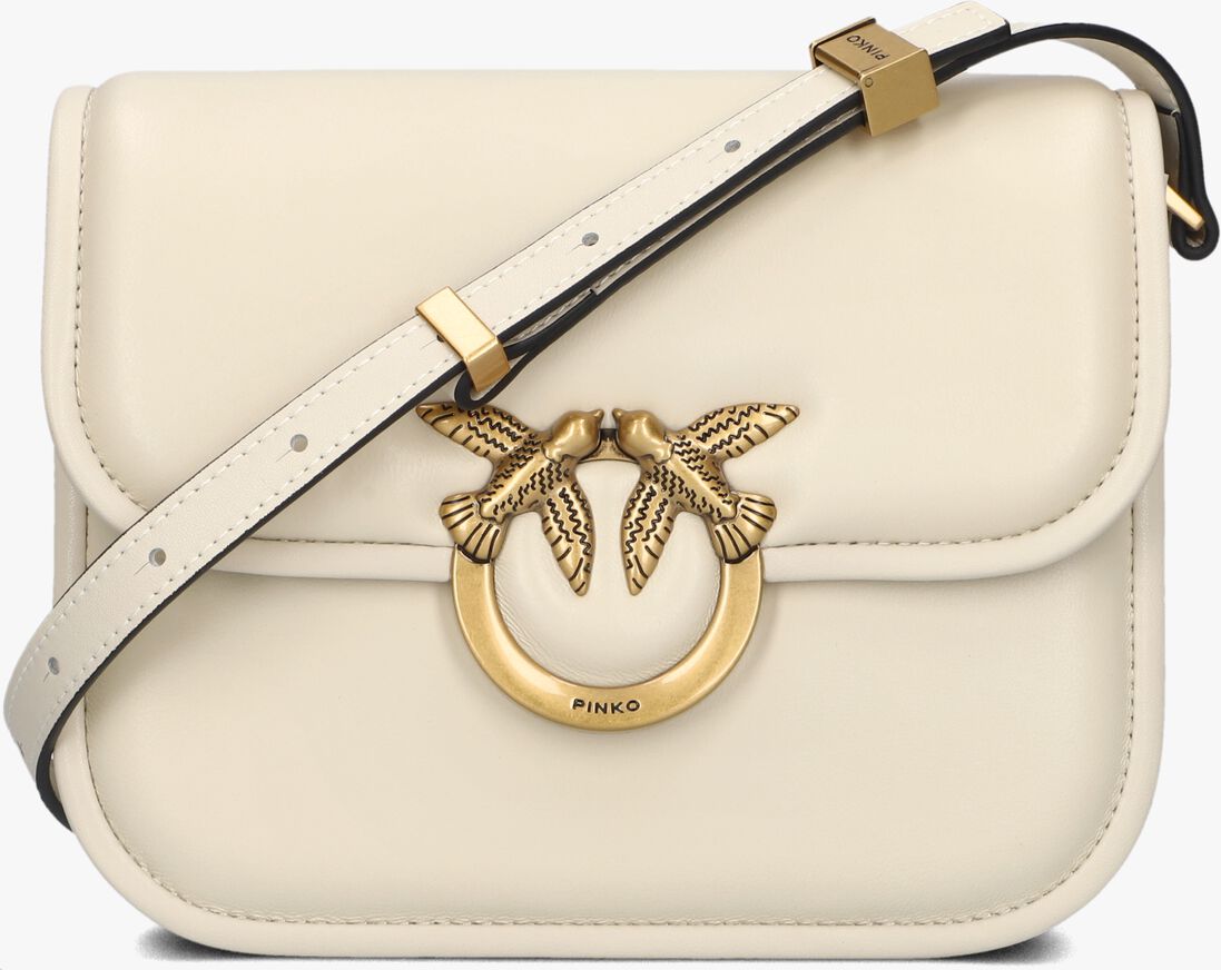 witte pinko schoudertas love box bag