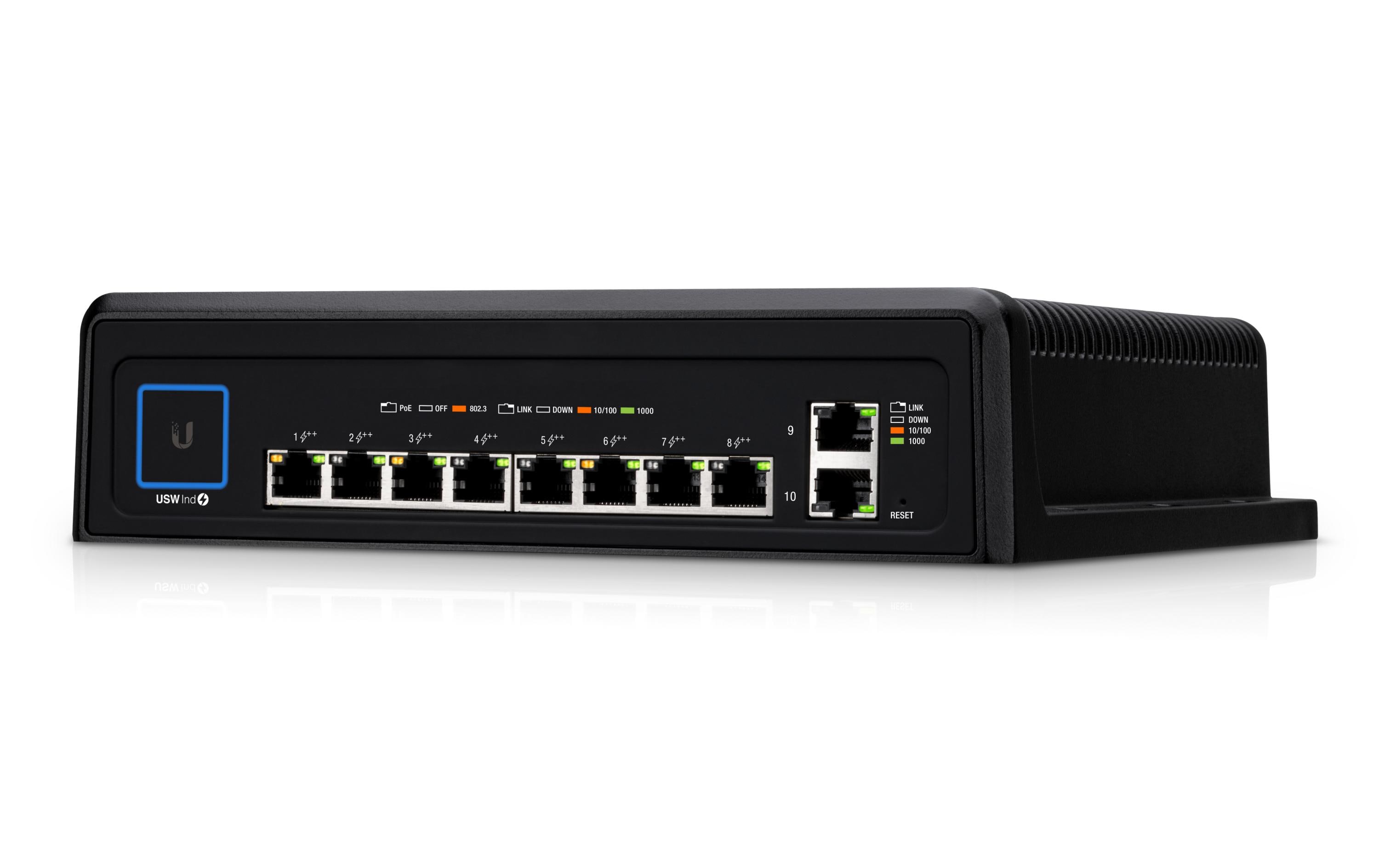 PoE++ Switch UniFi USW-Industrial 10 Port<br>Cloud-Managed UniFi Switch Industrial