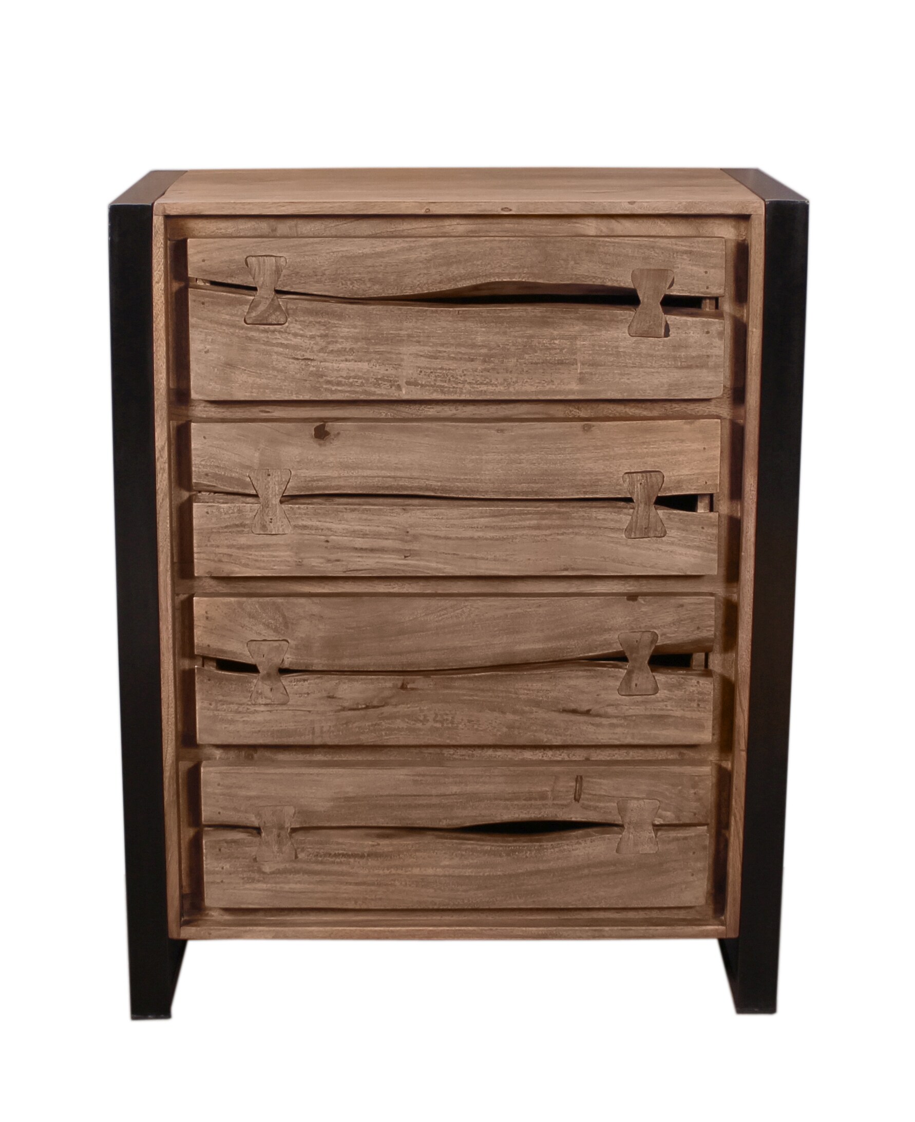 Kommode NATURAL EDGE Akazie Schubladenschrank Sideboard Wohnzimmerschrank