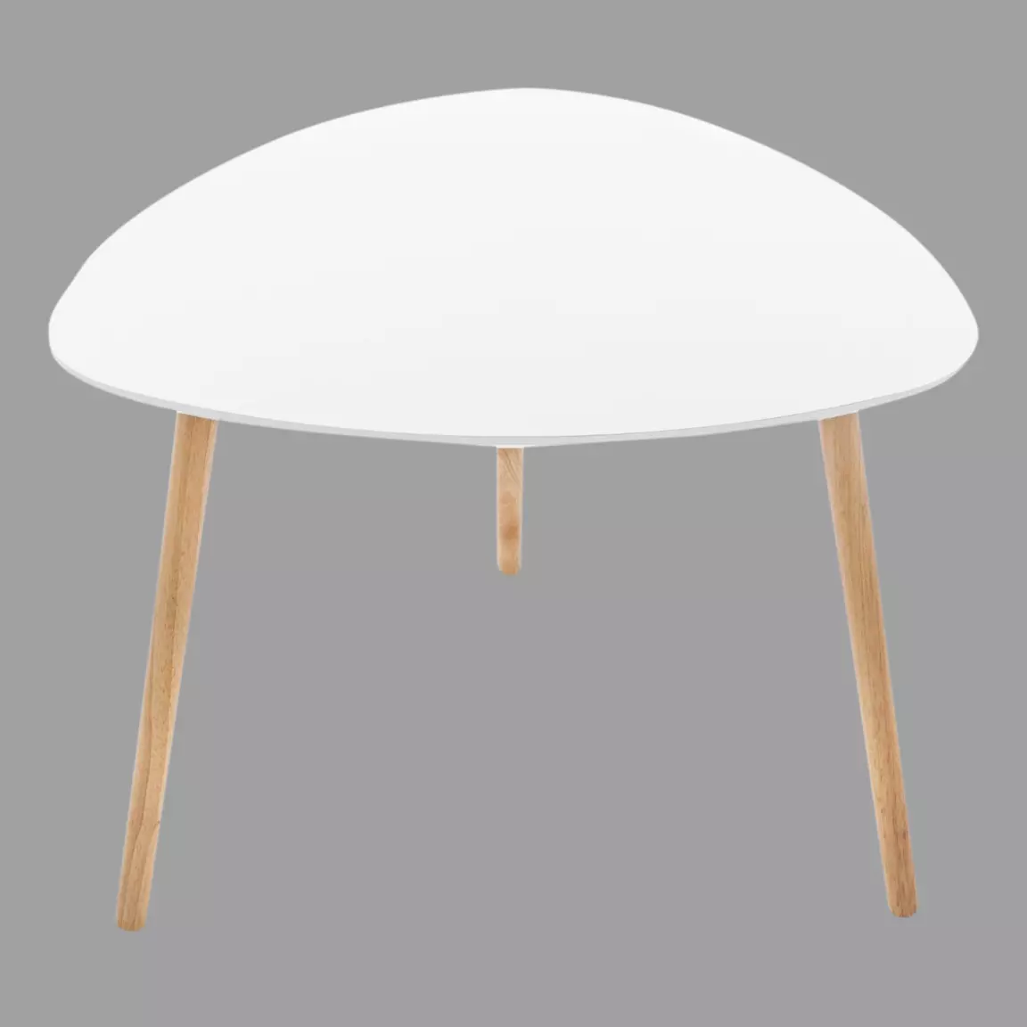Table à café en bois (H45 cm) Mileo Polygone Blanche