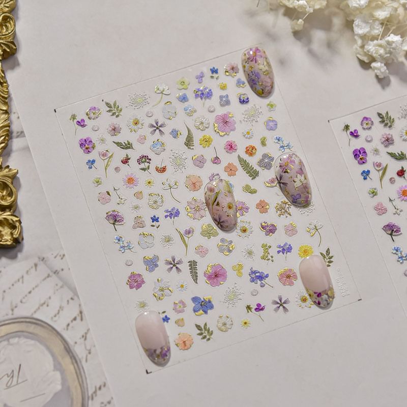 swarliss - Bloemen Nail Art Stickers