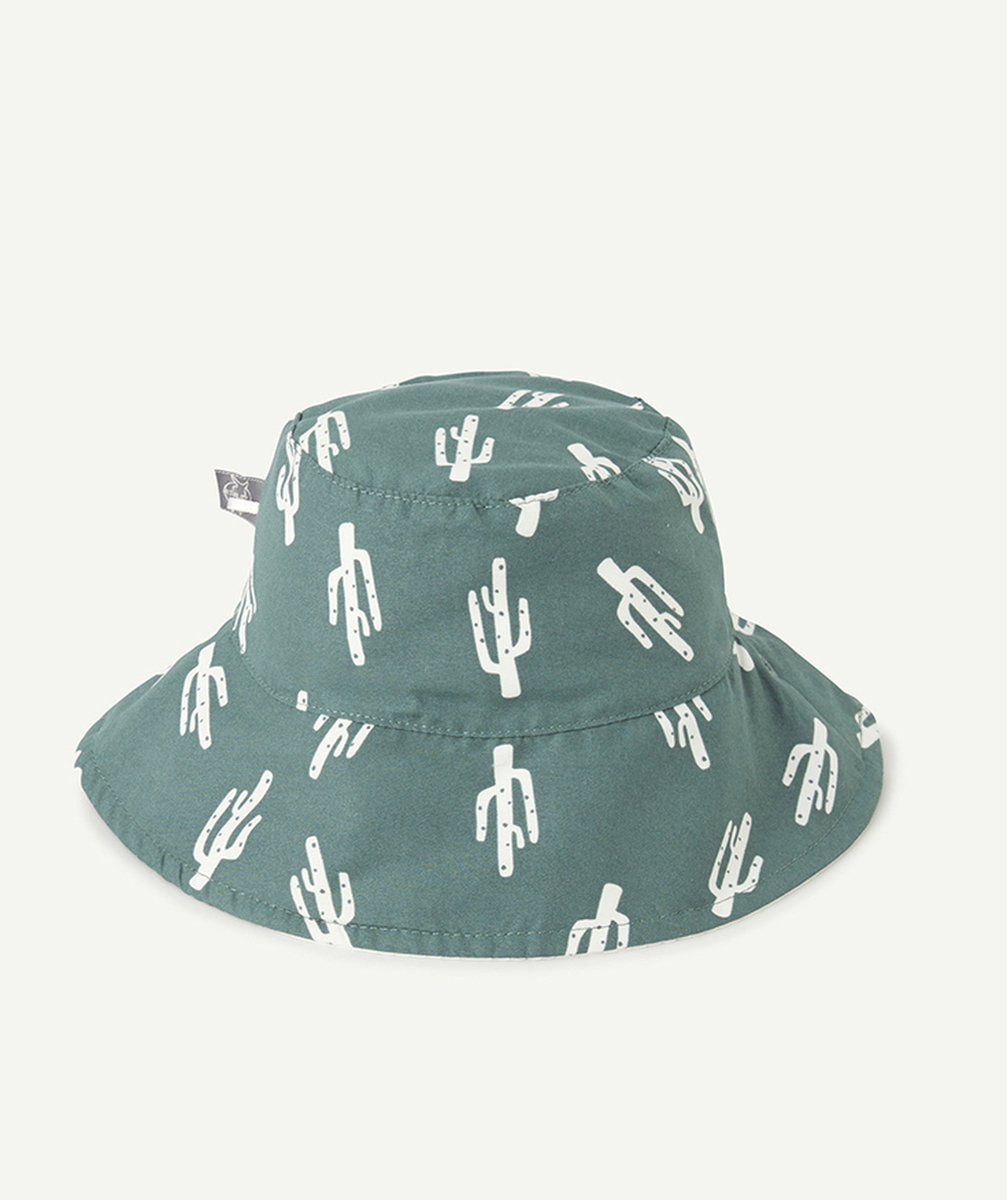 LASSIGBOB ANTI-UV BÉBÉ GARÇON RÉVERSIBLE VERT AVEC IMPRIMÉ CACTUS