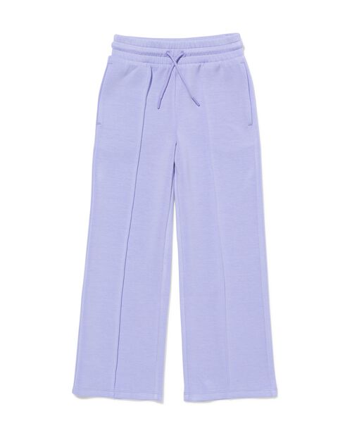pantalon enfant avec couture décorative violet