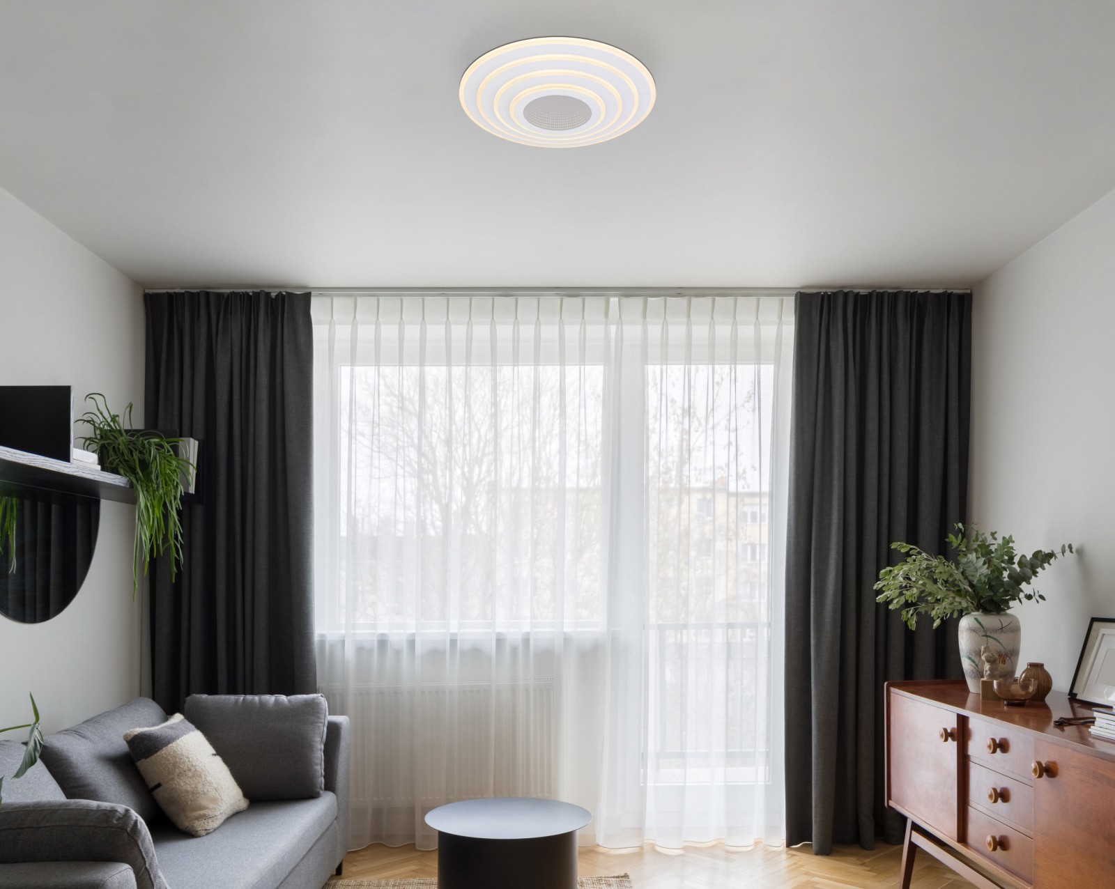 LED-Deckenleuchte - weiß matt - mit Fernbedienung - Ø 42 cm