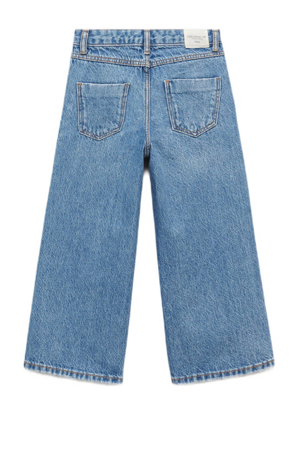 Mango Kids high waist wide leg jeans lichtblauw