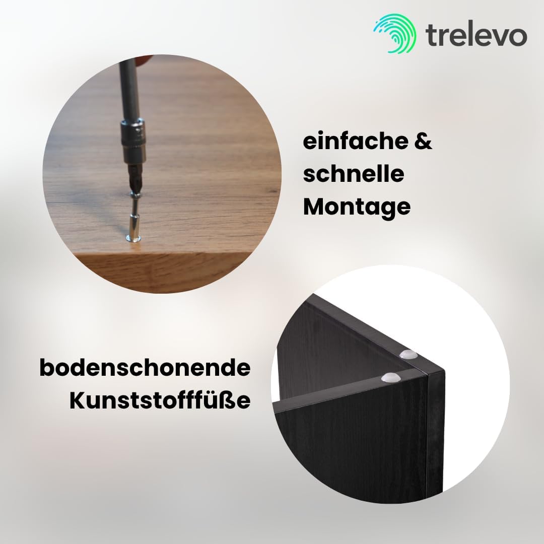 Esszimmertisch 160x90 cm, Schwarze-Optik, Tischplatte gerade Kanten 40mm, ovealer Esstisch, Tischbeine V-Form, Holztisch Esszimmer