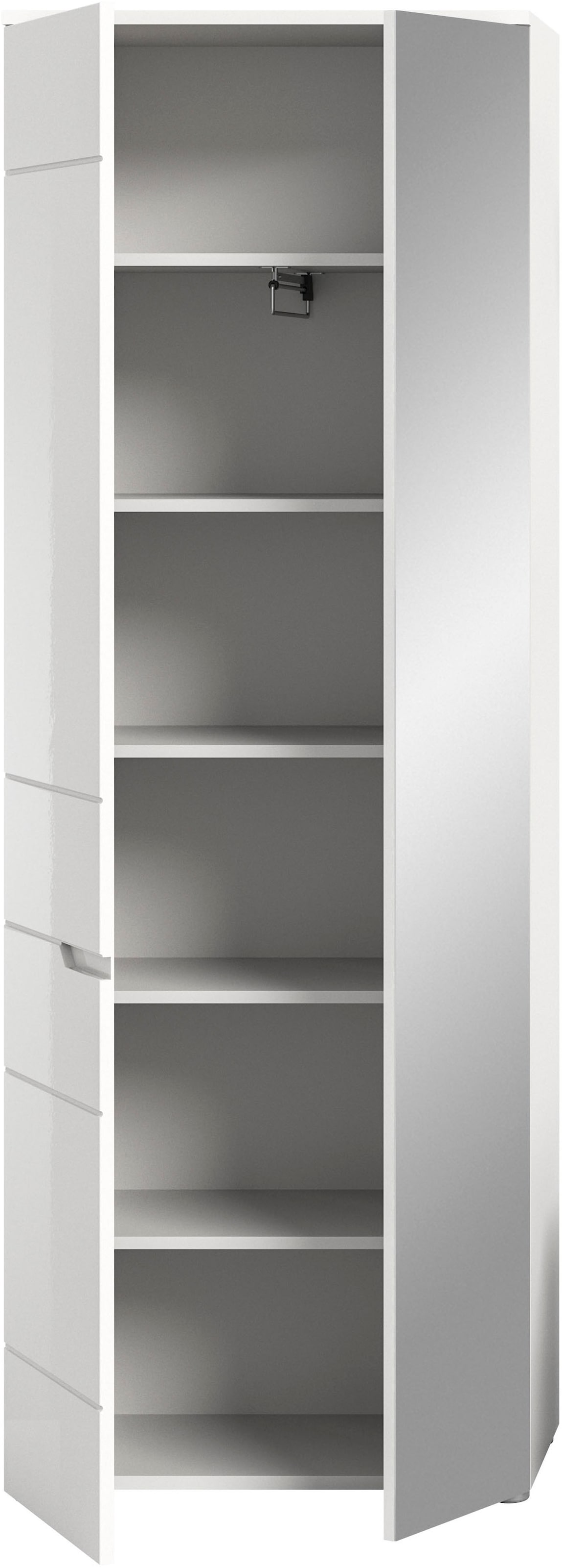 INOSIGN Garderobenschrank »CAPRI, Höhe 193cm, 2 Türen, Tür mit eingefasster Griffmulde,« Mehrzweckschrank, Universalschrank, Dielenschrank, Flurschrank
