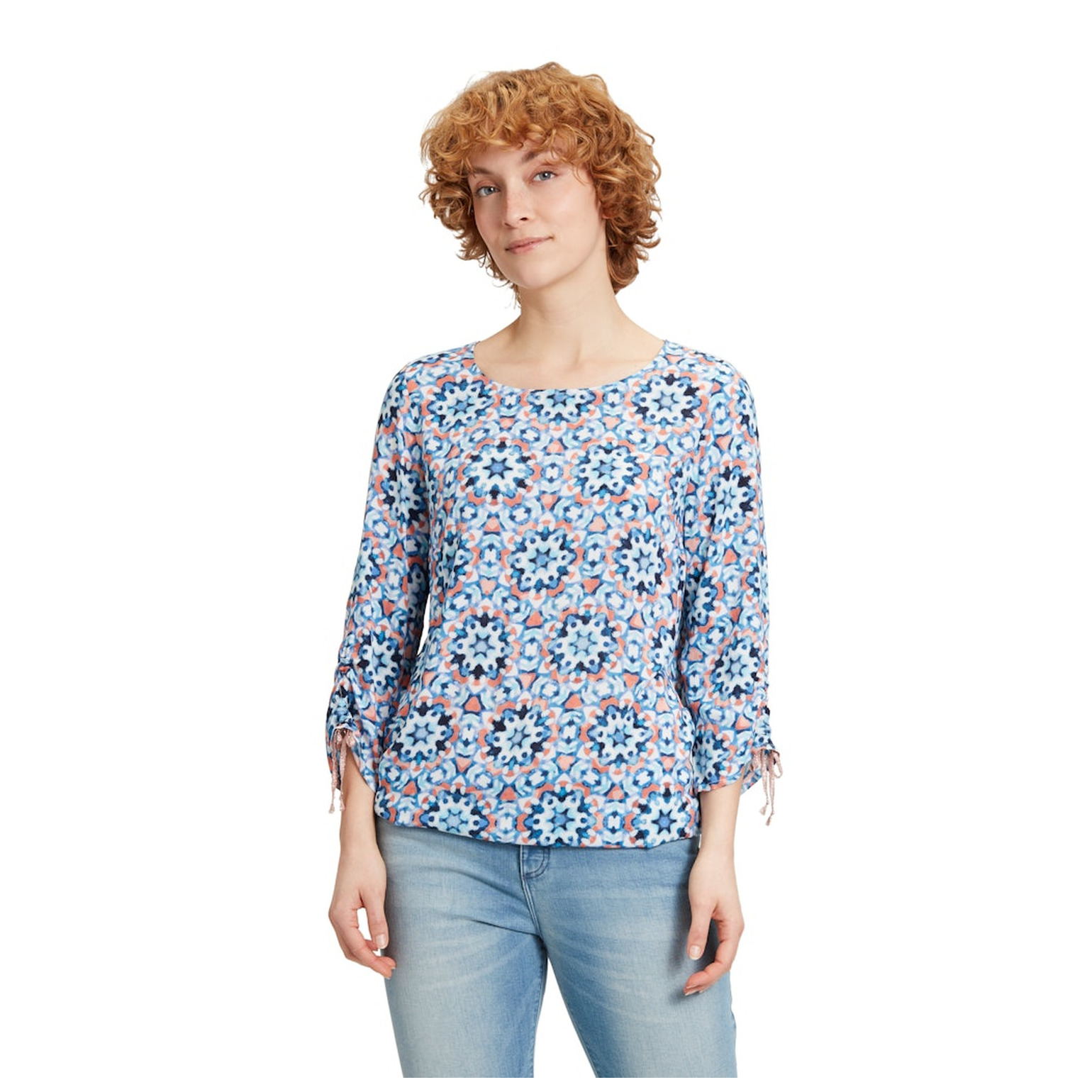 Cartoon Bluse Kurz 3/4 Arm