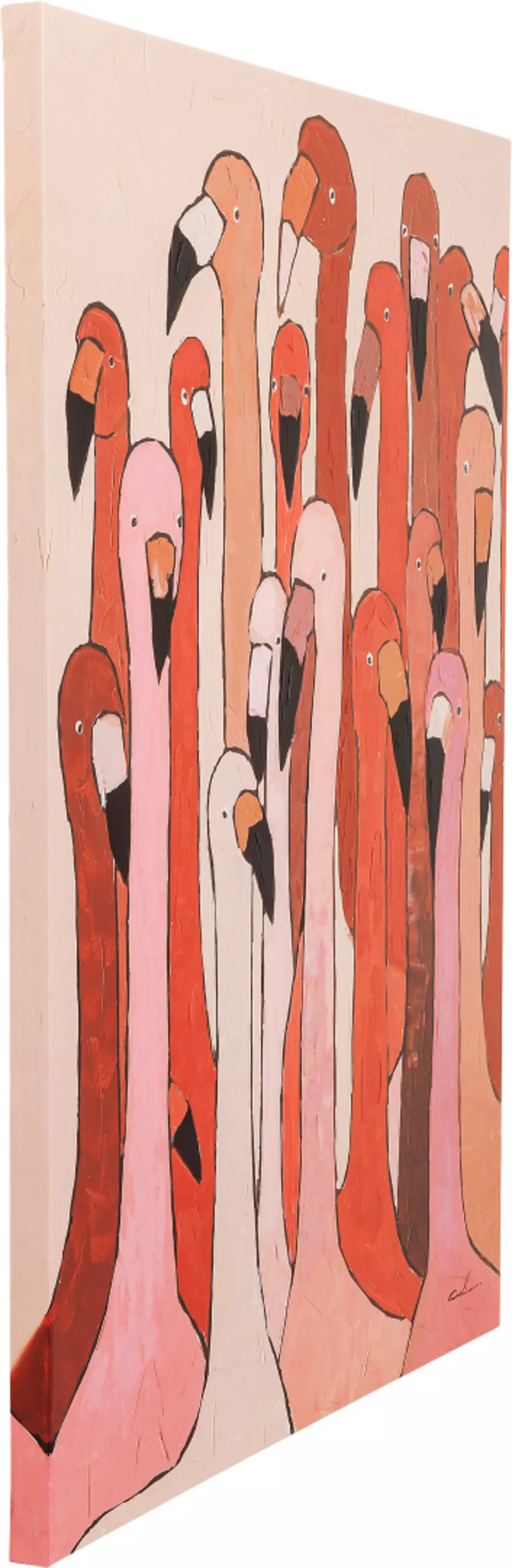 Wandbild 120 x 90 cm Flamingo Meeting