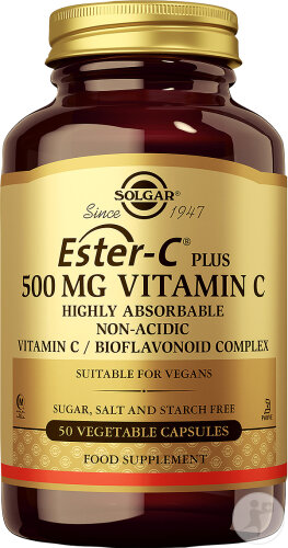 Solgar Ester-C Plus 500mg Vitamine C 50 Gélules Végétales