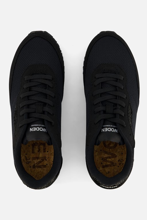 Woden Signe Sneakers zwart Textiel