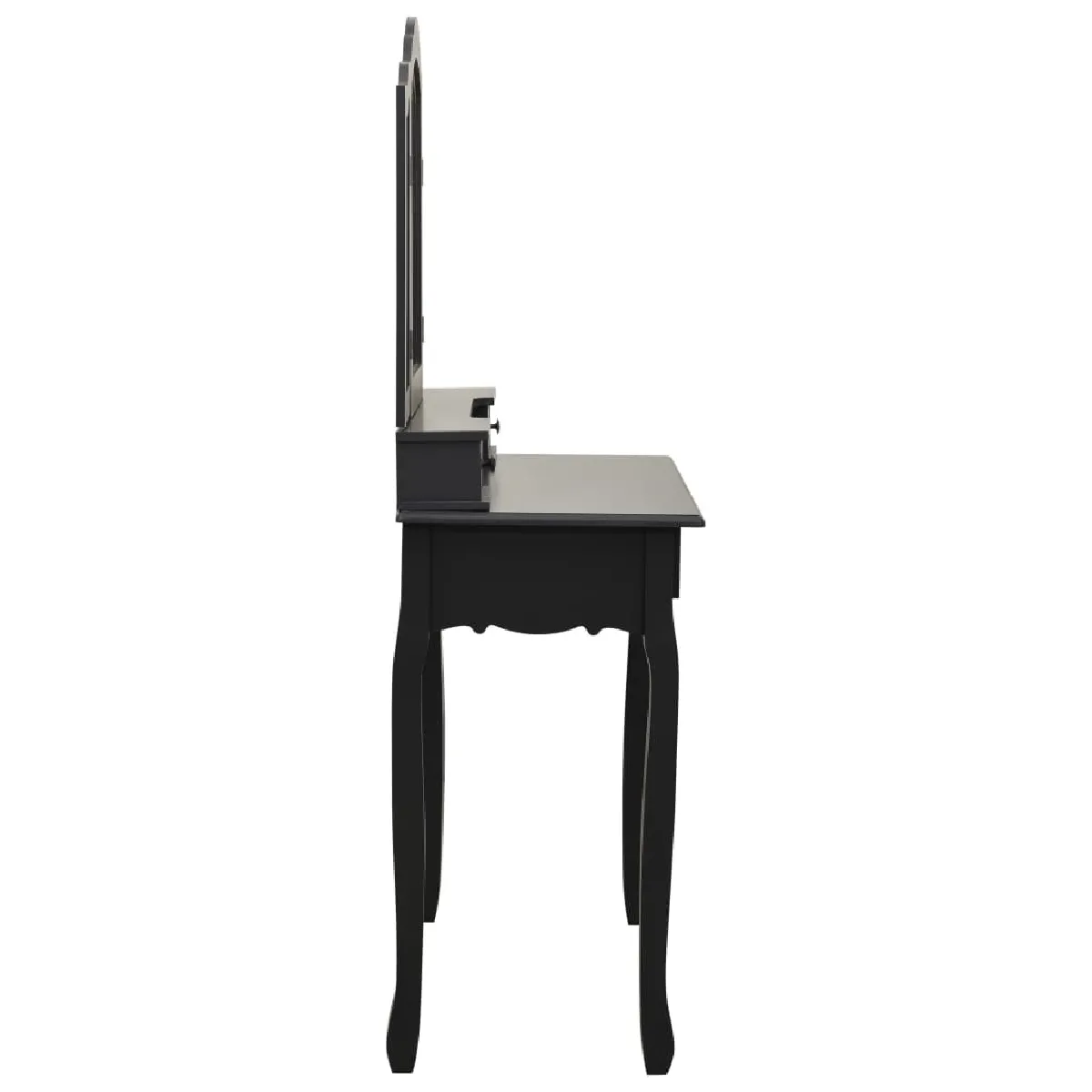 vidaXL Ensemble Coiffeuse et Tabouret - Noir