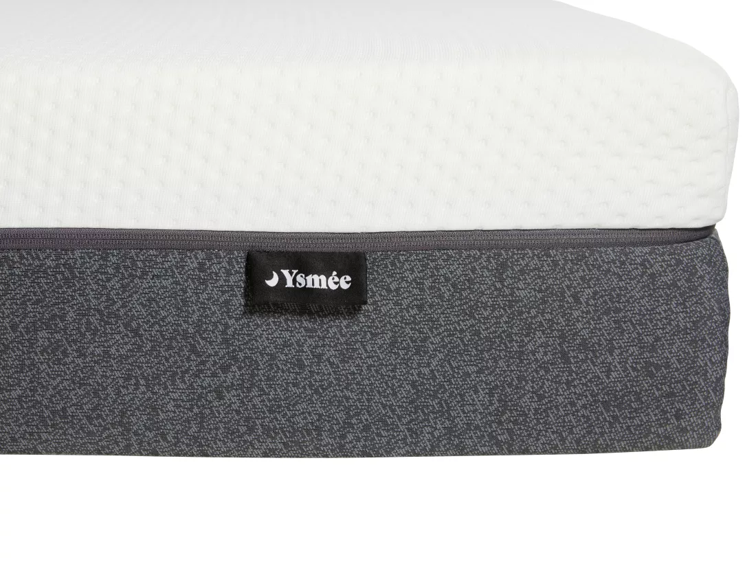 Ensemble 160 x 200 cm sommier tapissier + matelas hybride ressorts ensachés accueil mémoire de forme et mousse 7 zones déhoussable ép.25cm - KEPUR de YSMÉE