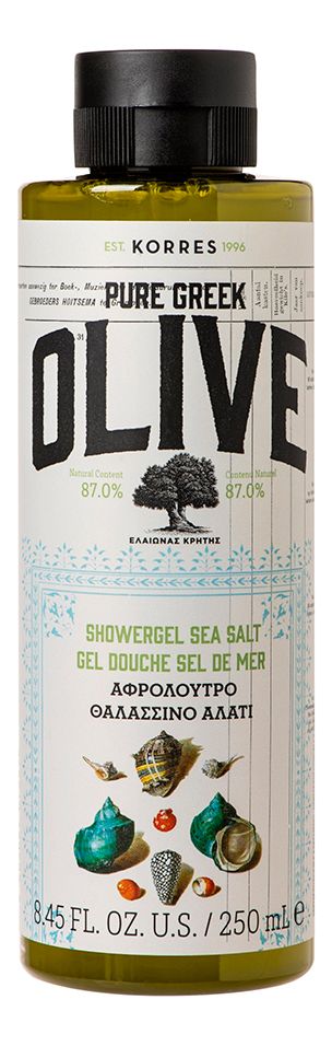 Korres Olive Sea Salt Shower Gel - 200 ml.