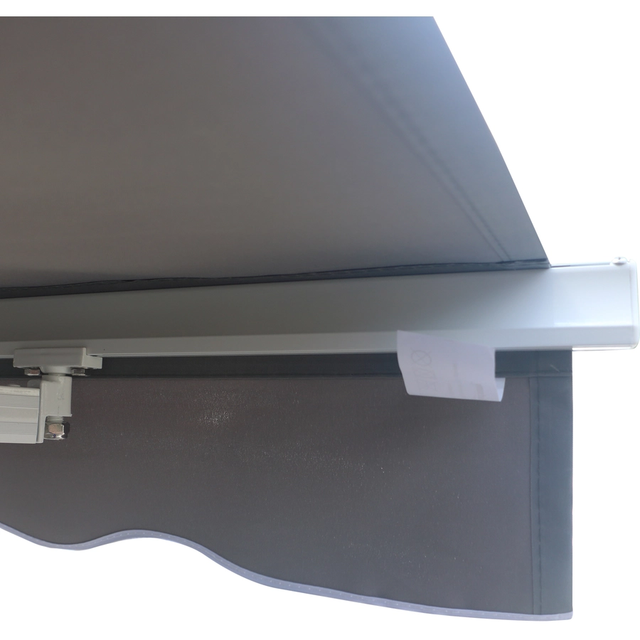 Outsunny Klemmmarkise mit Handkurbel grau