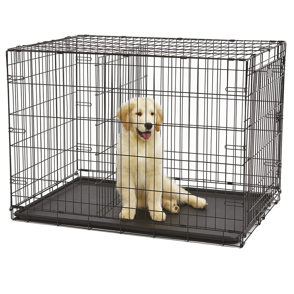 Ferplast cage de transport pliable pour chiens dog-inn 120, enclos pour chiots, transport en métal séparation inclus, porte double