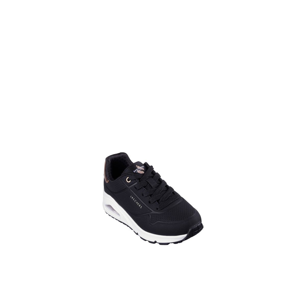 2X les points-Unogen1-jg-Baskets - Talon plat - Noir