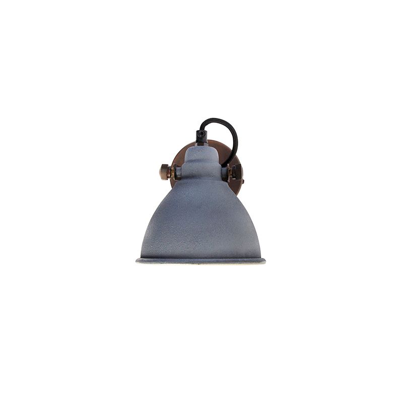 Industriële wandlamp beton met koper verstelbaar - Liko
