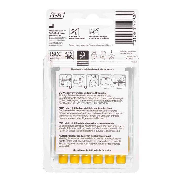 Tepe Interdentalbürste 0,7mm gelb, 6 St