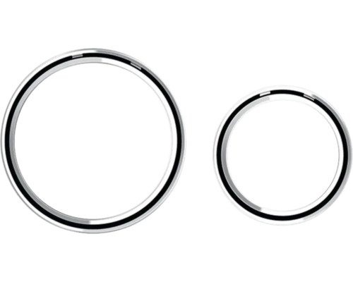 GEBERIT Sigma 21 bedieningsplaat, glanzend witte plaat / glanzend witte knop / chromen sierringen 115.884.SI.1
