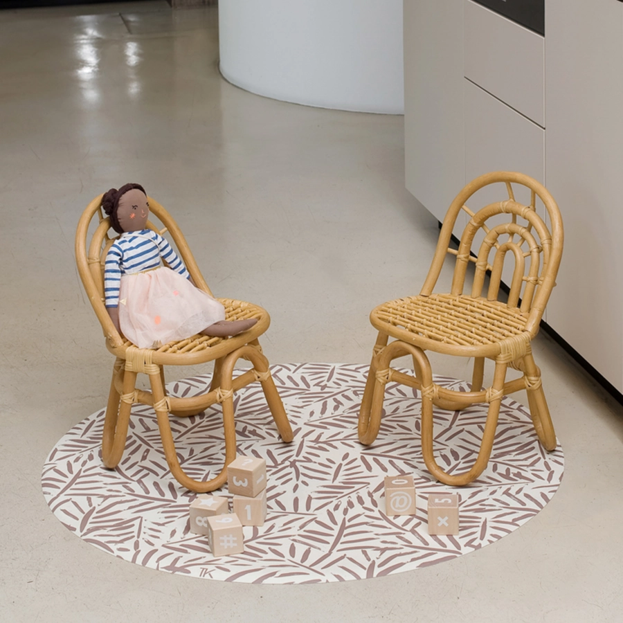toddlekind Hochstuhlmatte Leaves Tan 105 cm