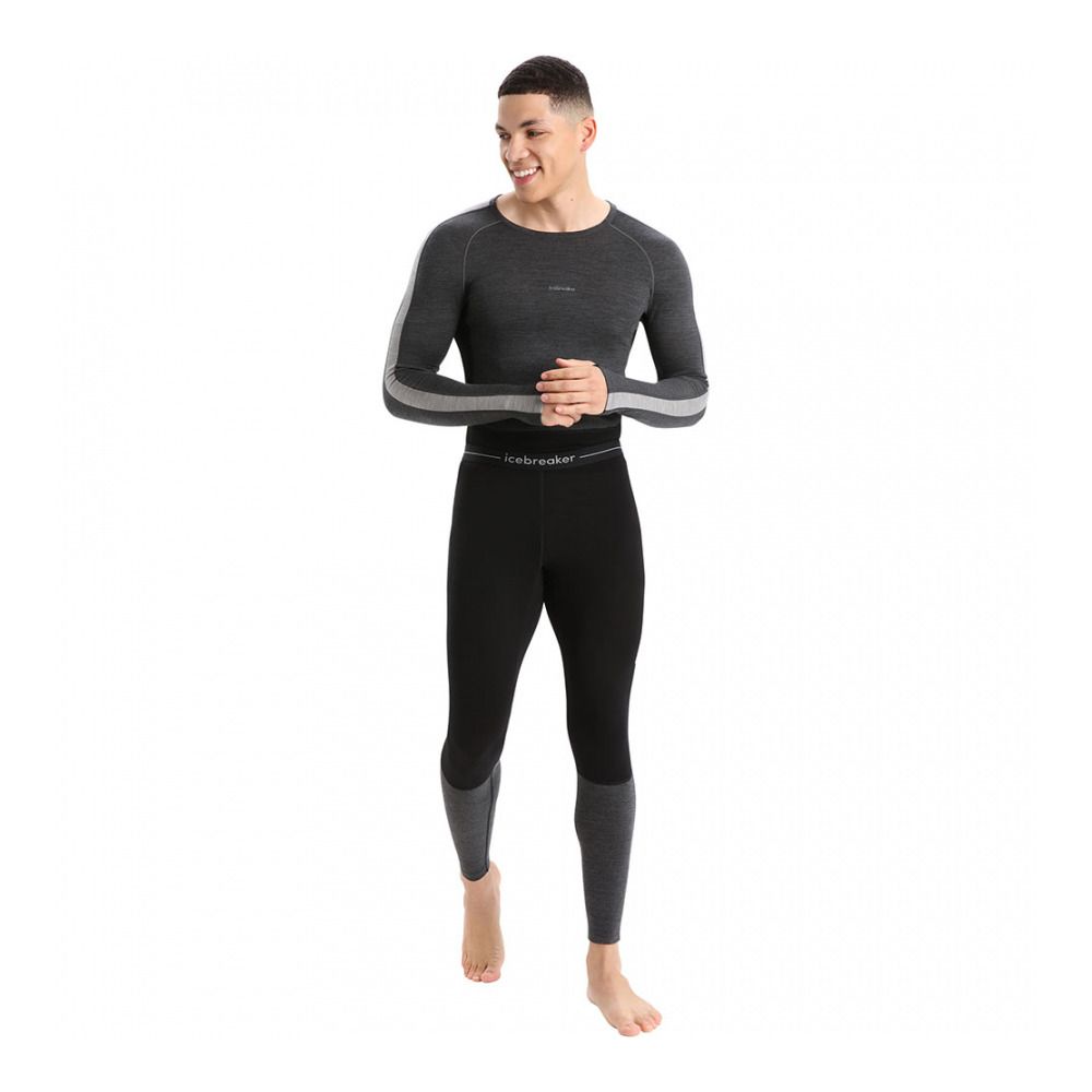 Icebreaker ZONEKNIT 200 - Sous-couche Homme black/jet hthr/cb