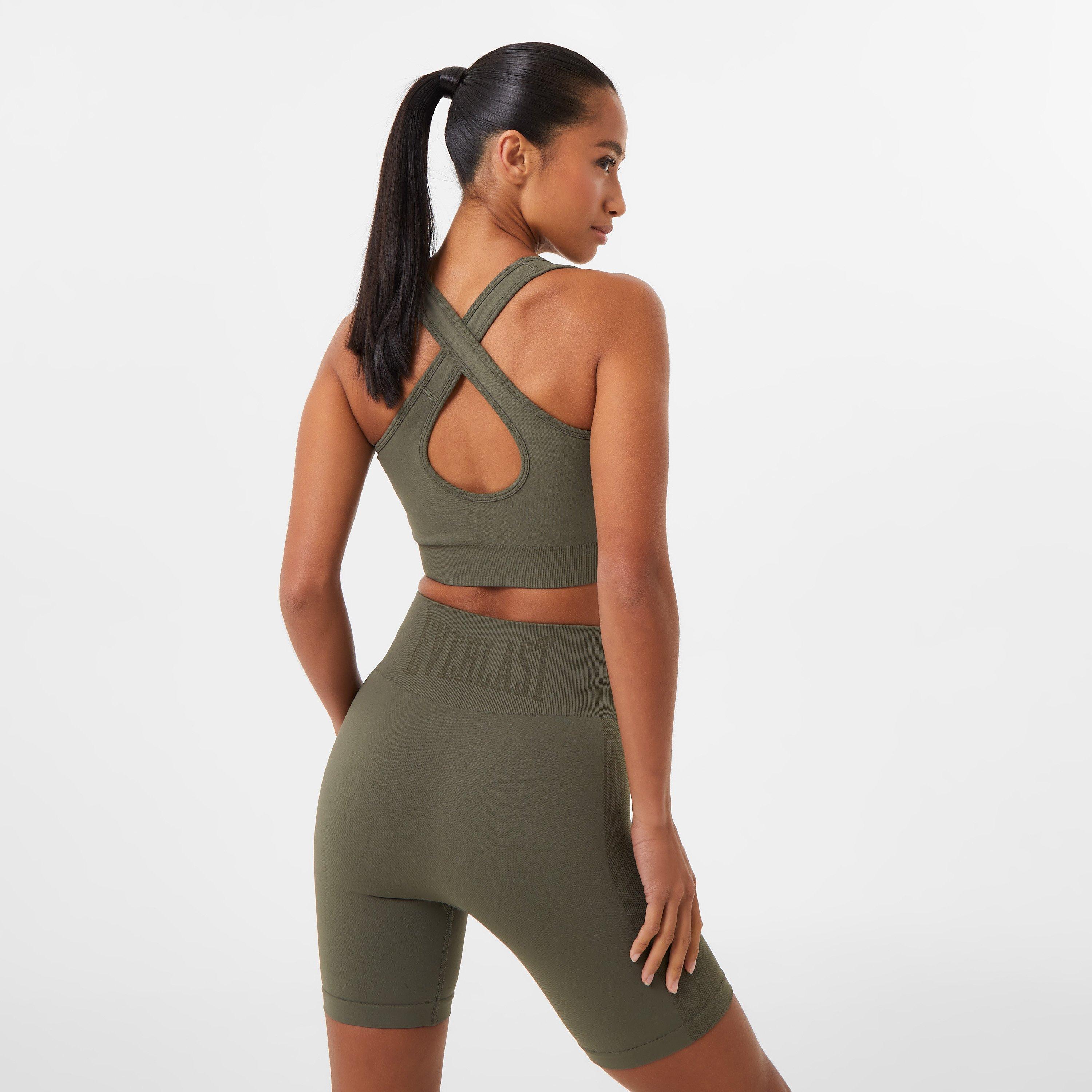 Everlast Seamless Cross Back Sports Bra Womens