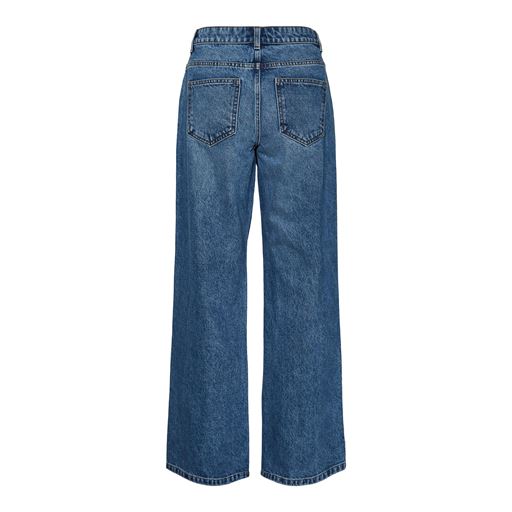 Noisy May Amanda Wide Jeans, Medium Blue Denim, 29/32
