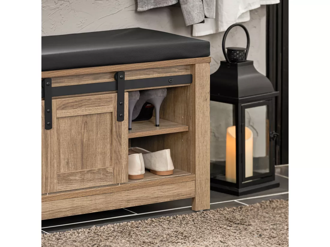 Banc à Chaussure Meuble de Rangement à Chaussures Armoire à Chaussures Meuble d'entrée, FSR118-BR