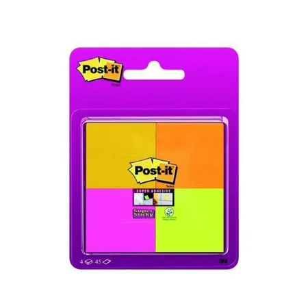 Post-it® Super Sticky Notes, 4 x 45 Blatt