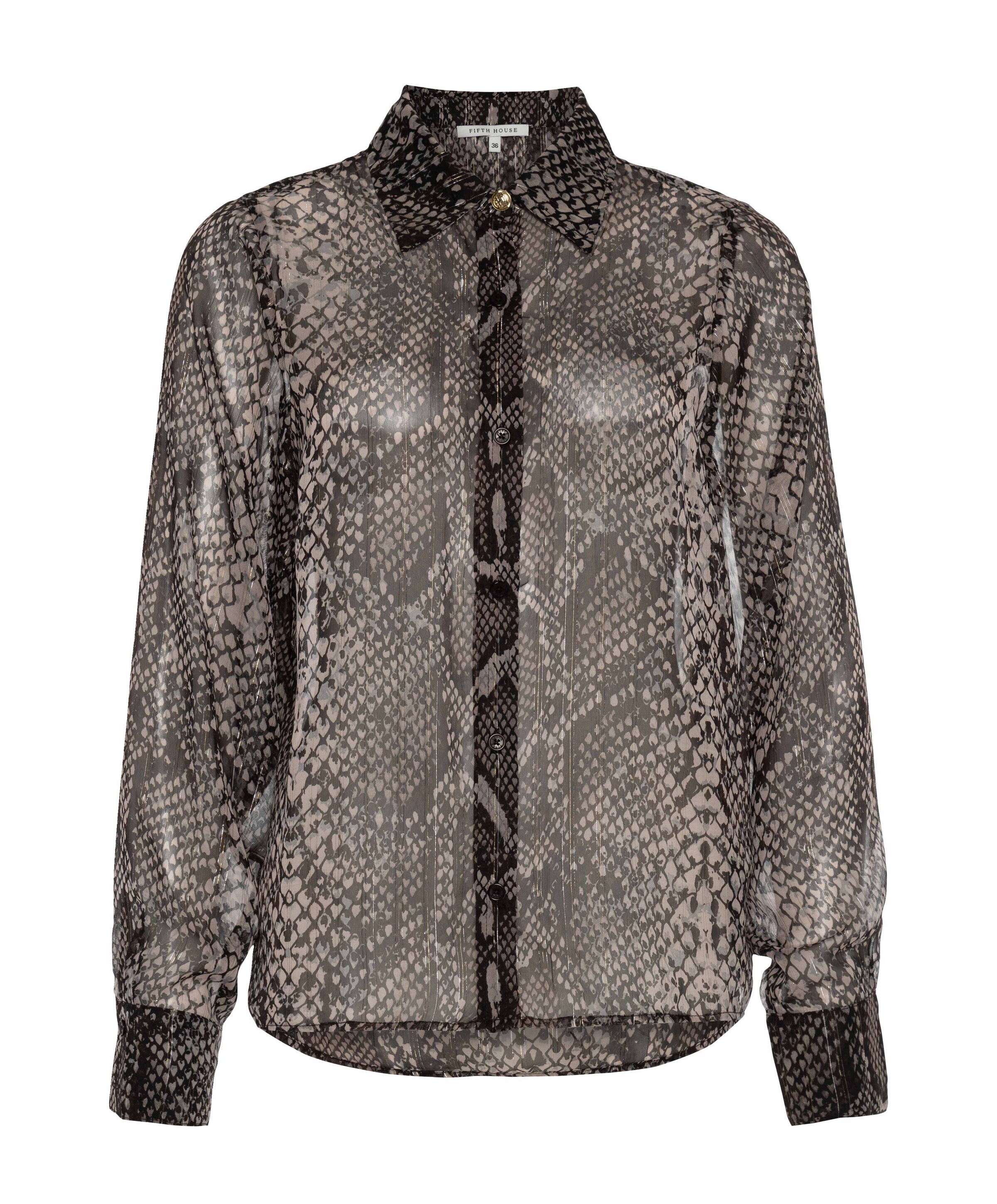 Fifth House Dames blouse bruin