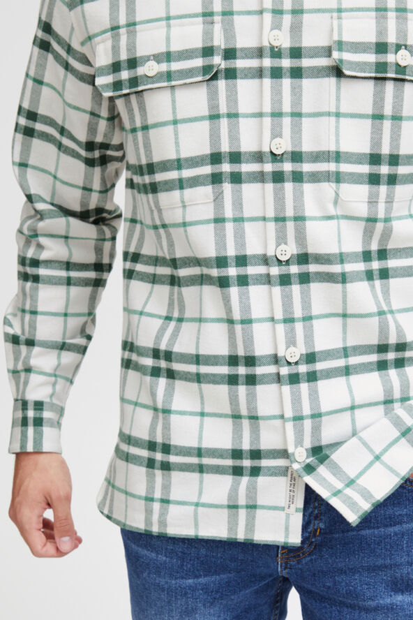 Casual Friday CFAUGUSTO checked overshirt Trekking green