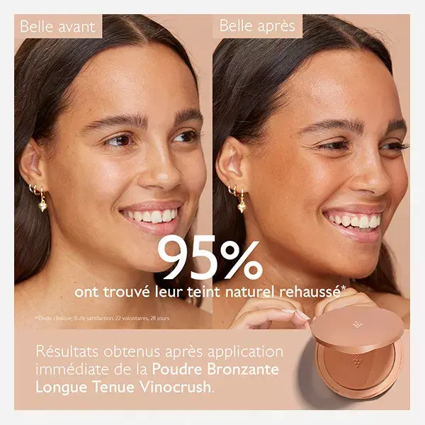 Pó bronzeador de longa duração Vinocrush da Caudalie, 8,5g
