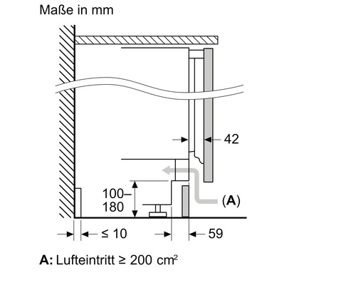 Bosch KUL22ADD0 koelkast met vriesvak, afmetingen (B x H x D): 59,8 x 82 x 54,8 cm, koelvak: 93 l, vriesvak: 17 l