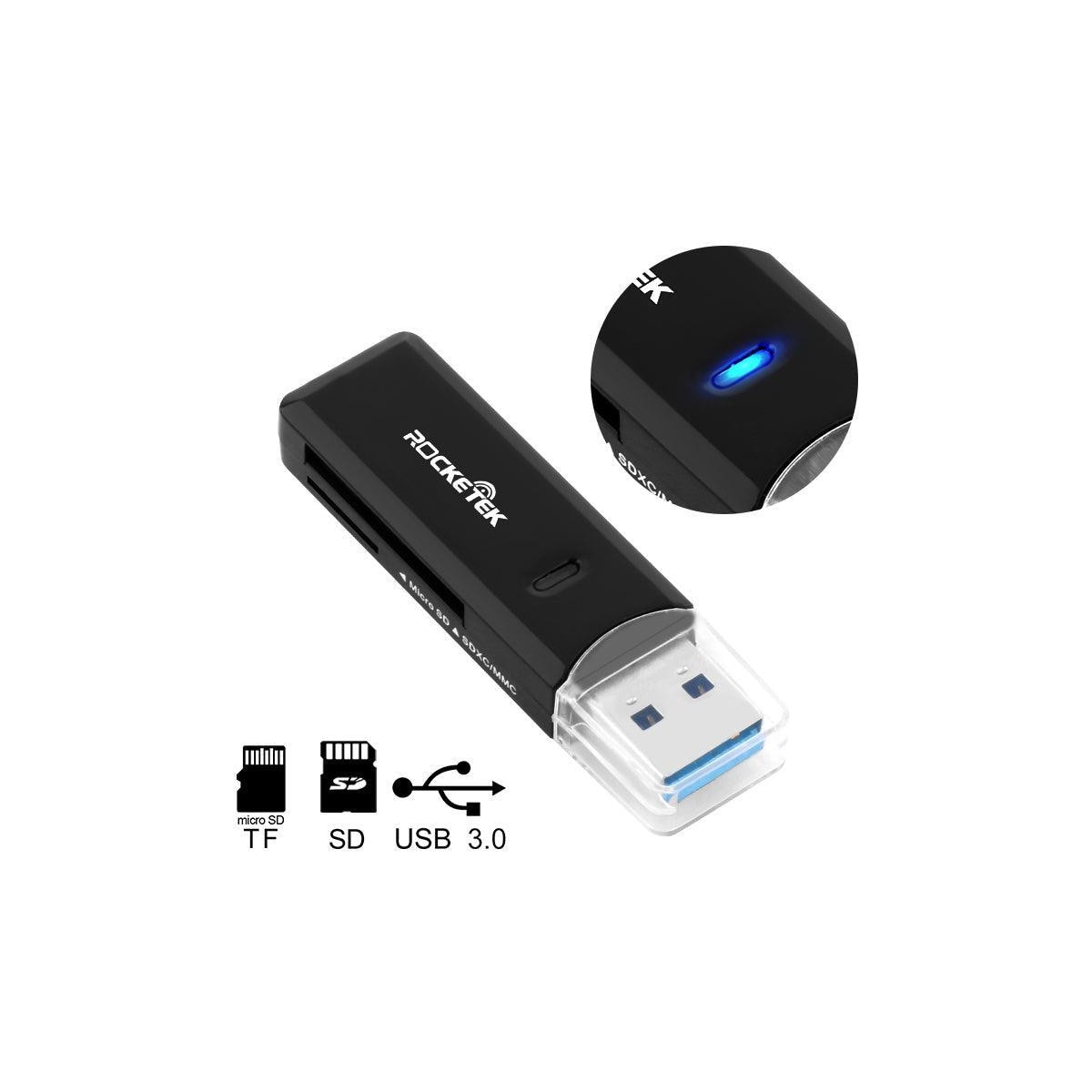 NÖRDIC USB 3.0 kortleser 2 spor SD, MicroSD UHS-I