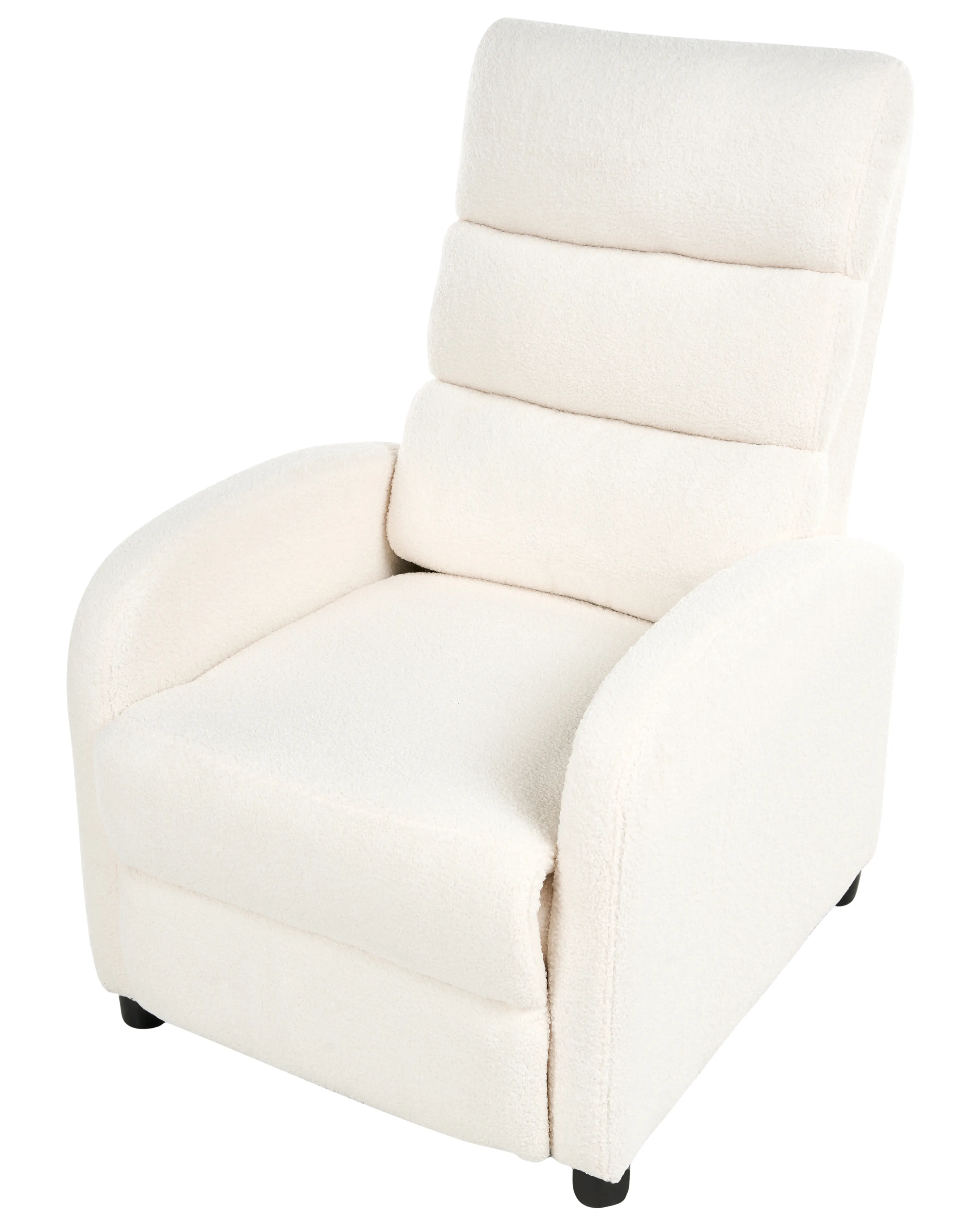 Relaxfauteuil OTUS inclusief voetensteun Bouclé Gebroken wit