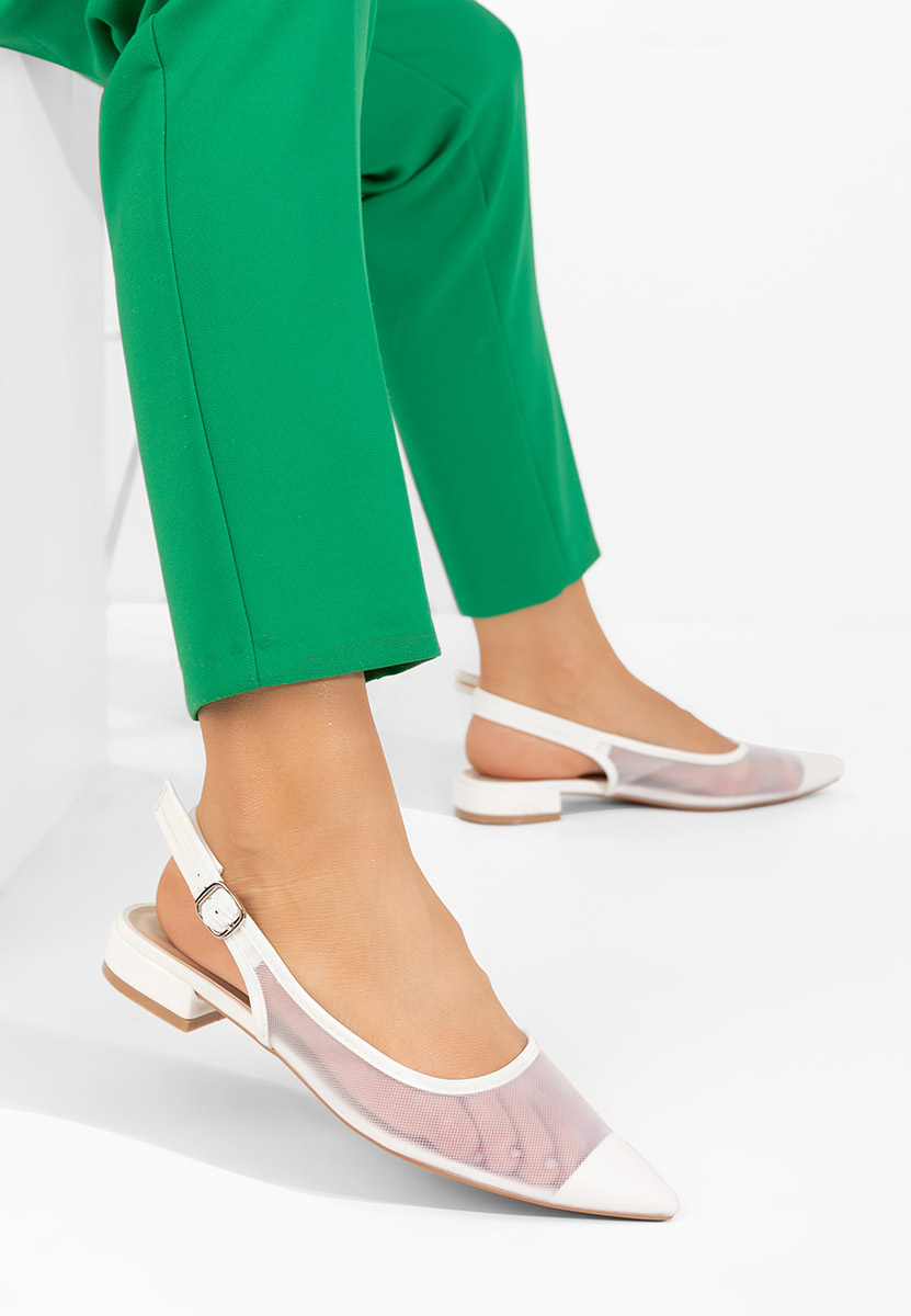 Chaussures slingback blancs Margaryte