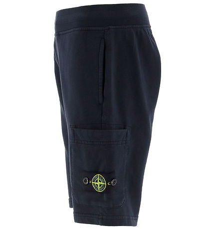 Stone Island Sweatshorts - Navy Blue m. Logo