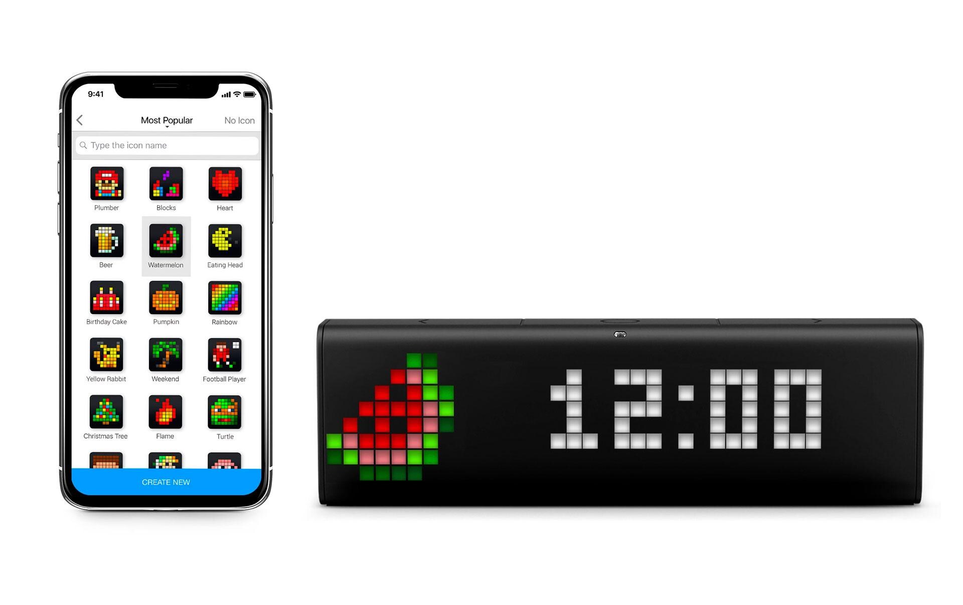 Smart-Display LaMetric Time<br>LaMetric TIME Tischuhr für Smart Home