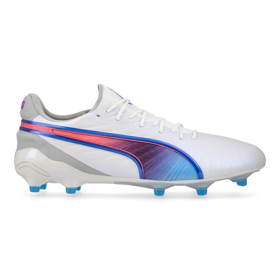 PUMA King Ultimate FG/AG Formula - Blanc/Bleu/Flat Light Gray/Crépuscule