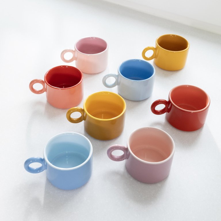 &klevering Chiquito koffie mok set van 2 blauw