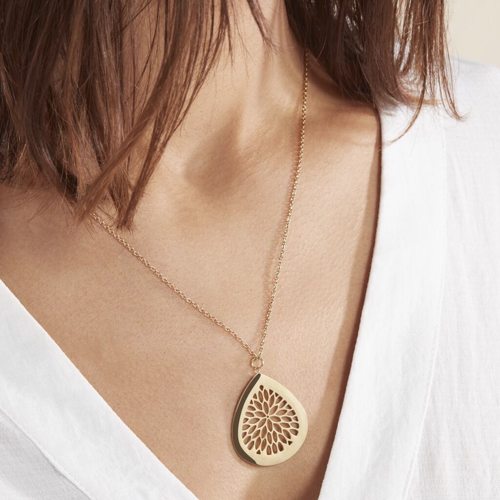 Collier Sautoir Acier Doré Iwona