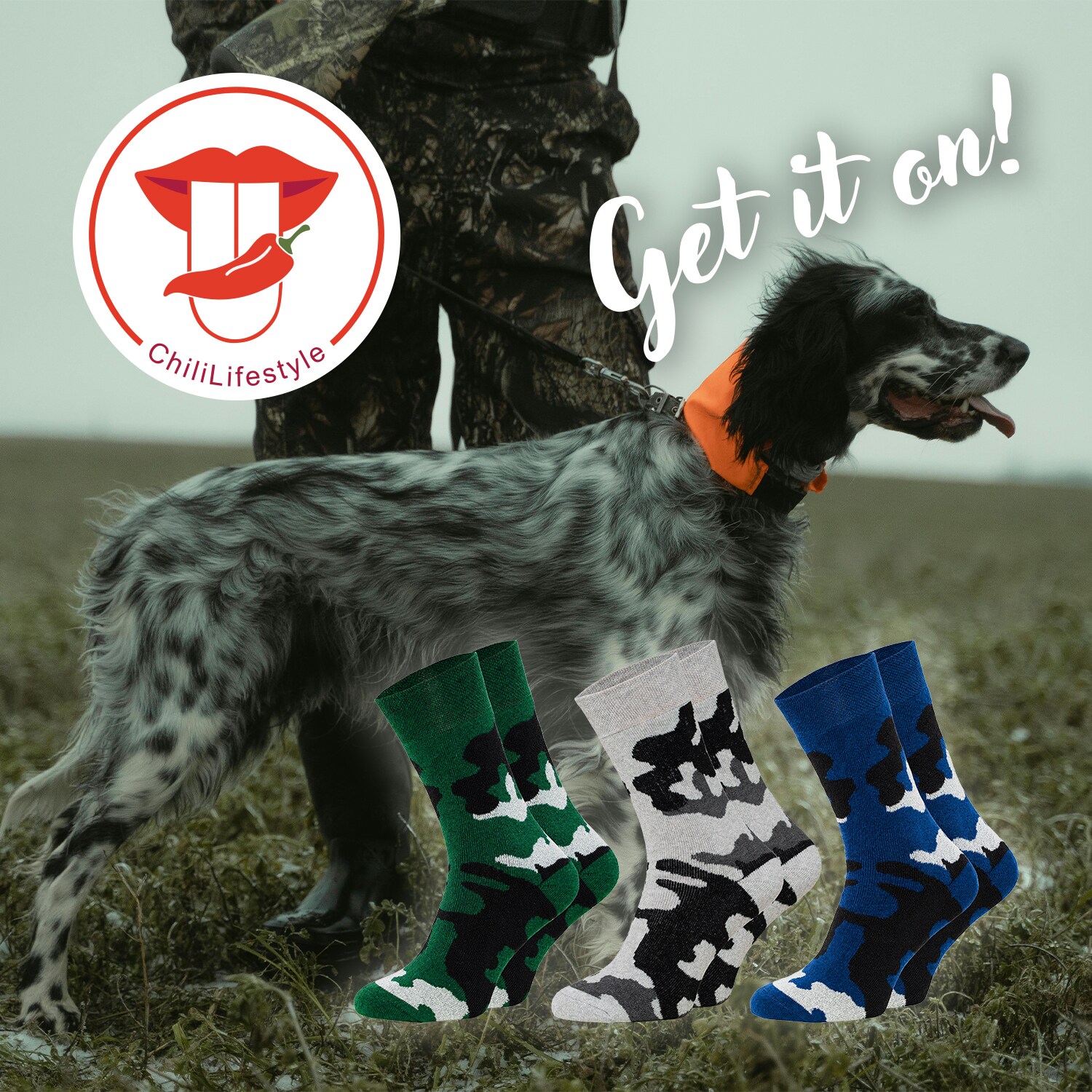 Chili Lifestyle Thermosocken OUTDOOR 6 Paar Camouflage Winter