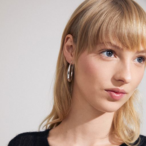 Pilgrim Priya Hoops, Silver Plated