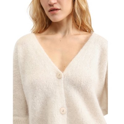Gilet femme Boutonne Manches Courtes PLEASE
