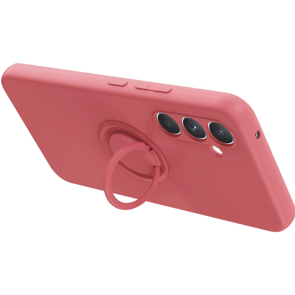 Samsung Galaxy S23 FE Silikon Case Hülle   Magnetischer Kickstand Haltering - Lila (Matt)
