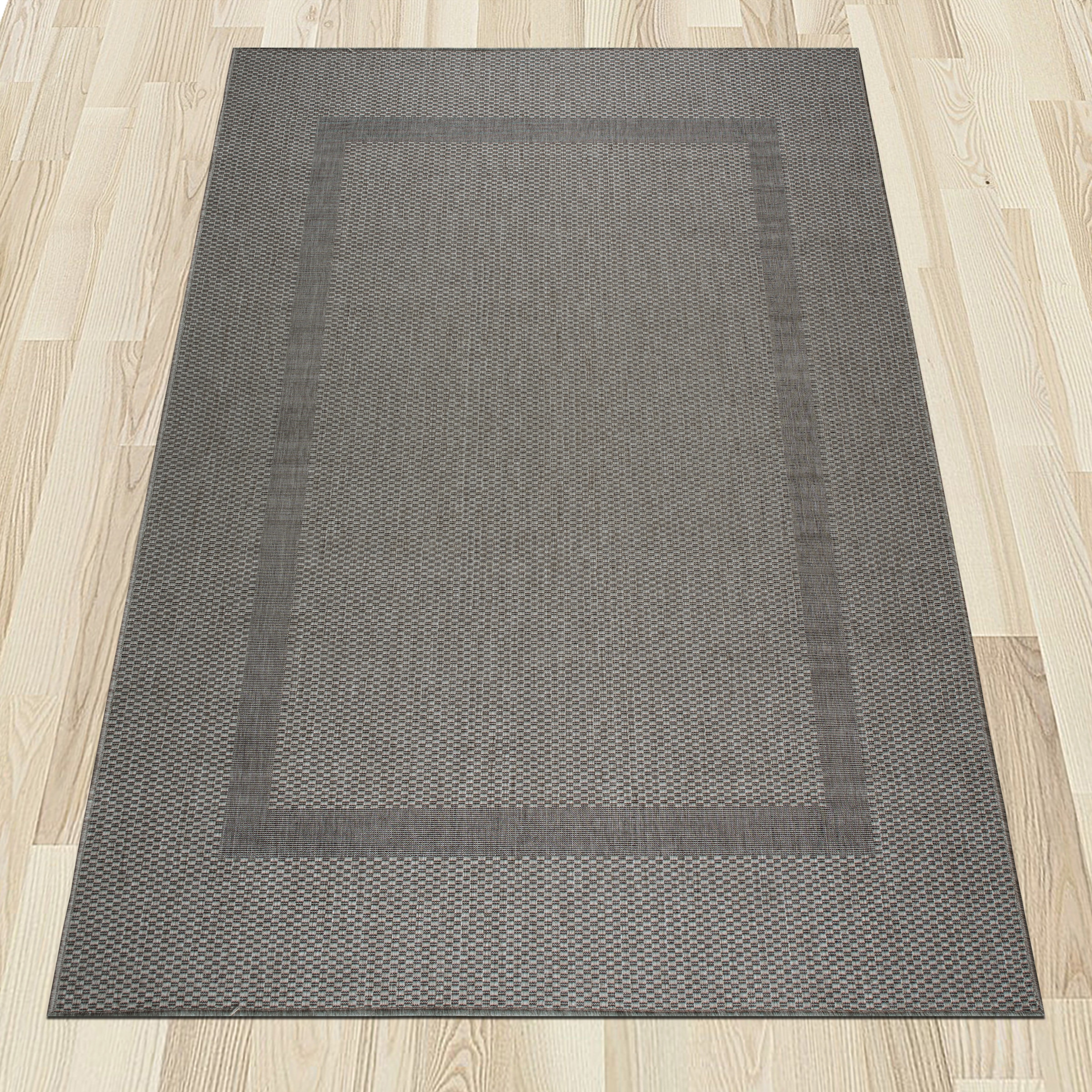 my home Teppich »Venedig Bordüre auch als Läufer erhältlich« rechteckig 3 mm Höhe In- und Outdoor geeignet, Sisal-Optik, Wetterfest & UV-beständig