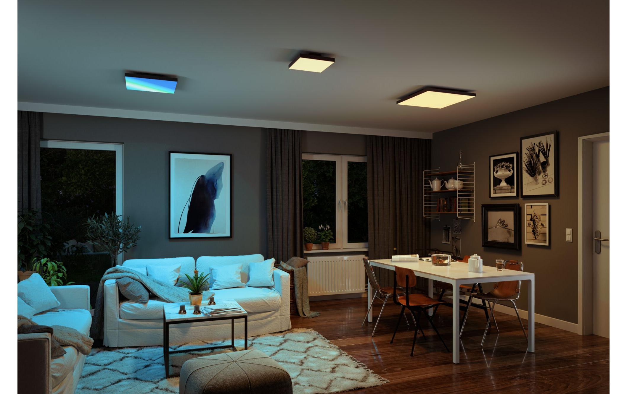 Deckenleuchte LED Panel Velora Rainbow, 13.2W, RGBW, SchwarzLED Panel